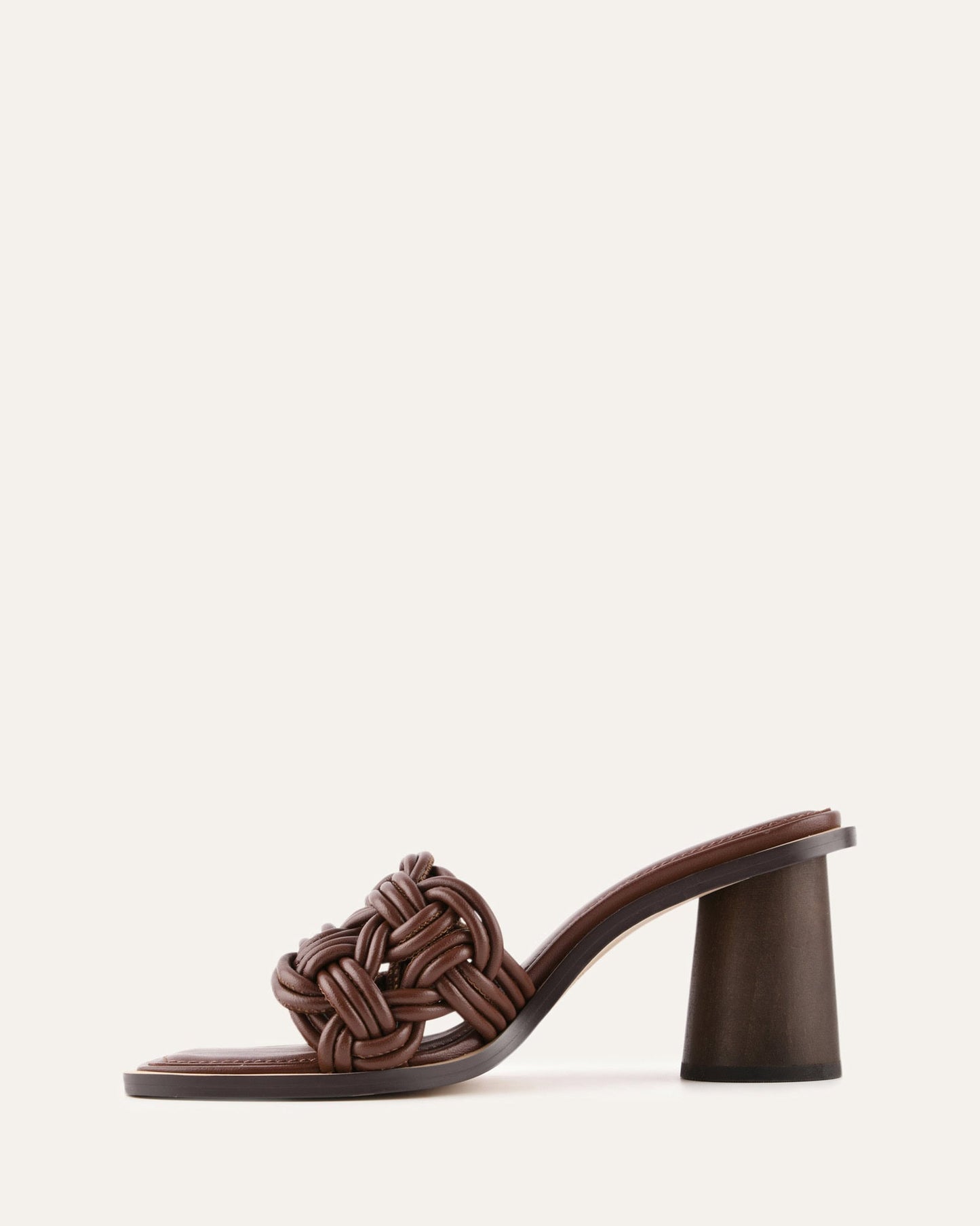CIELO MID HEEL SANDALS PECAN LEATHER