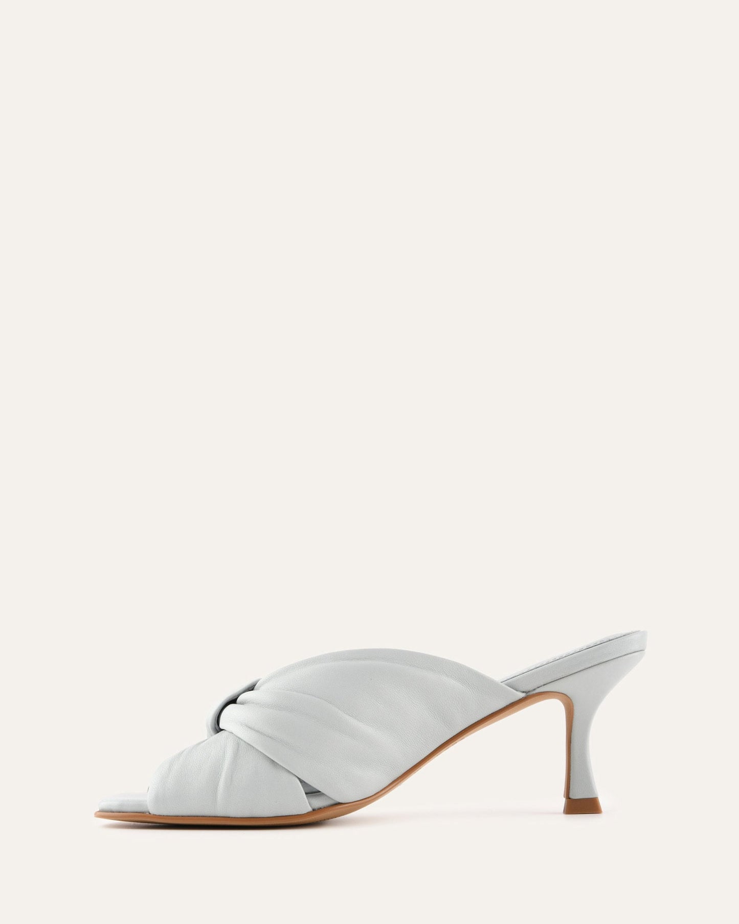 ESSENCE MID HEEL SANDALS DUSK BLUE LEATHER