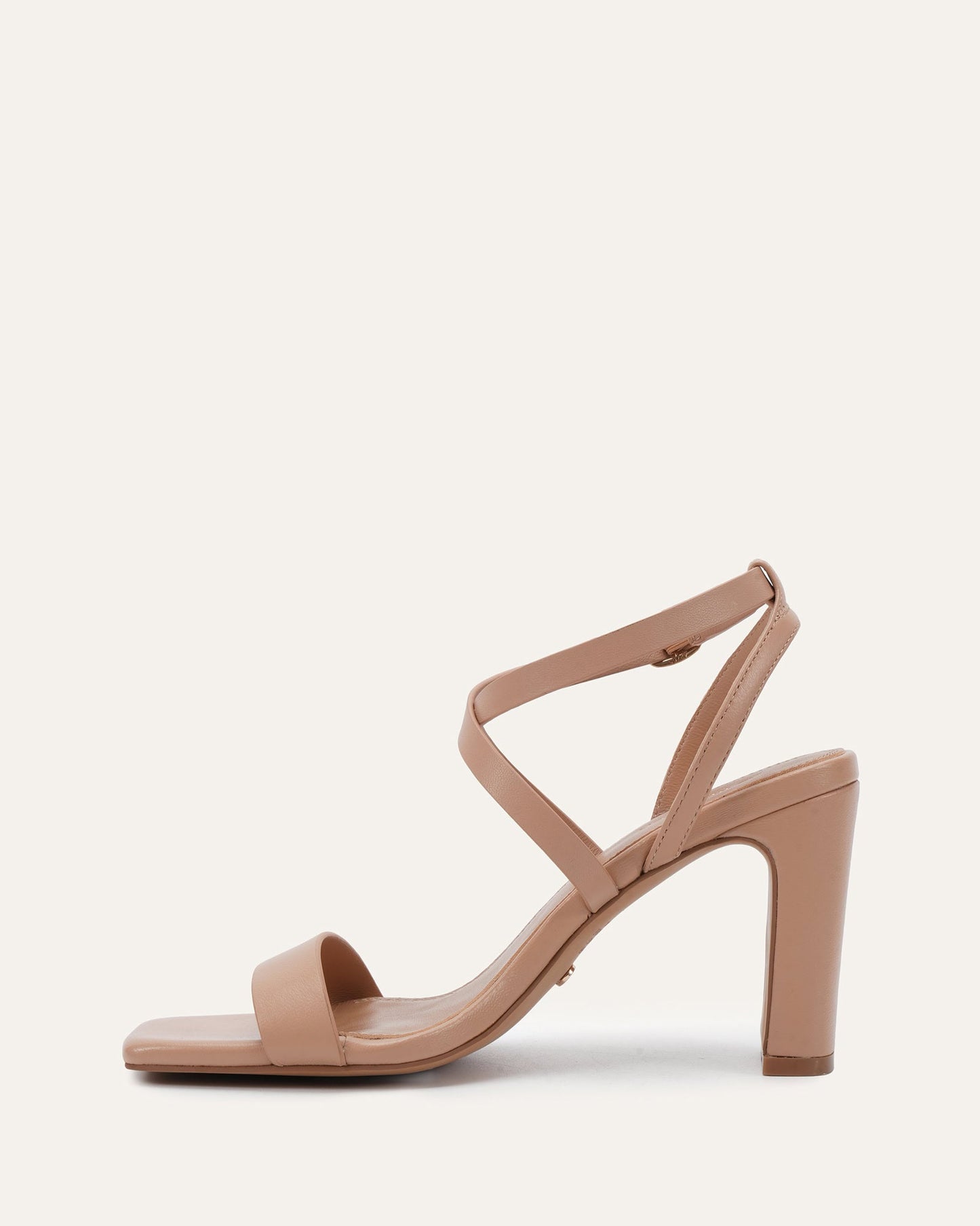 NADINE HIGH SANDALS ALMOND LEATHER