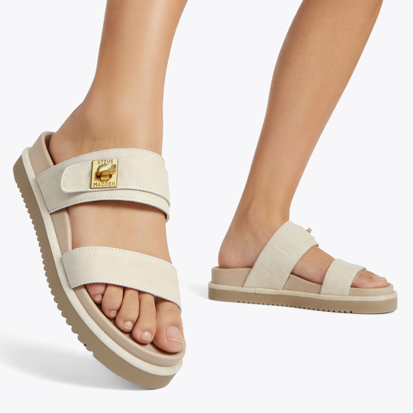 Take Two Beige Suede