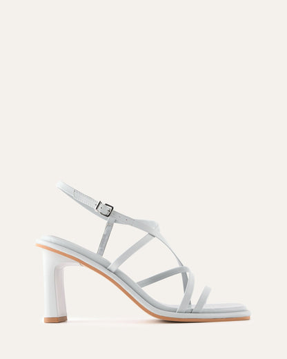 BASK HIGH HEEL SANDALS DUSK BLUE LEATHER