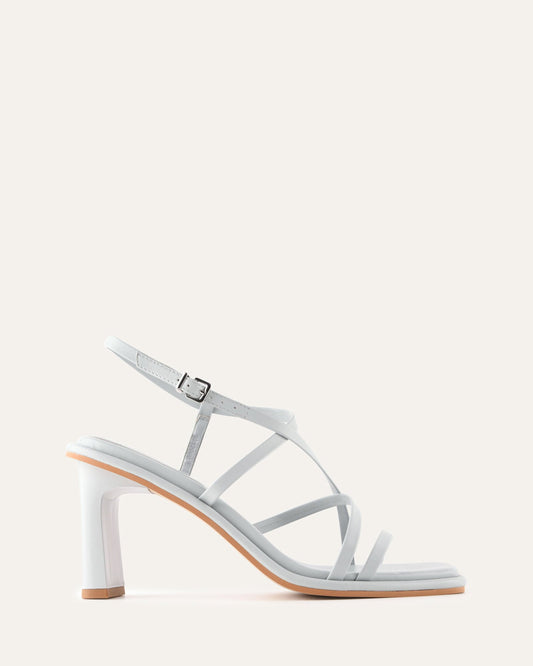 BASK HIGH HEEL SANDALS DUSK BLUE LEATHER