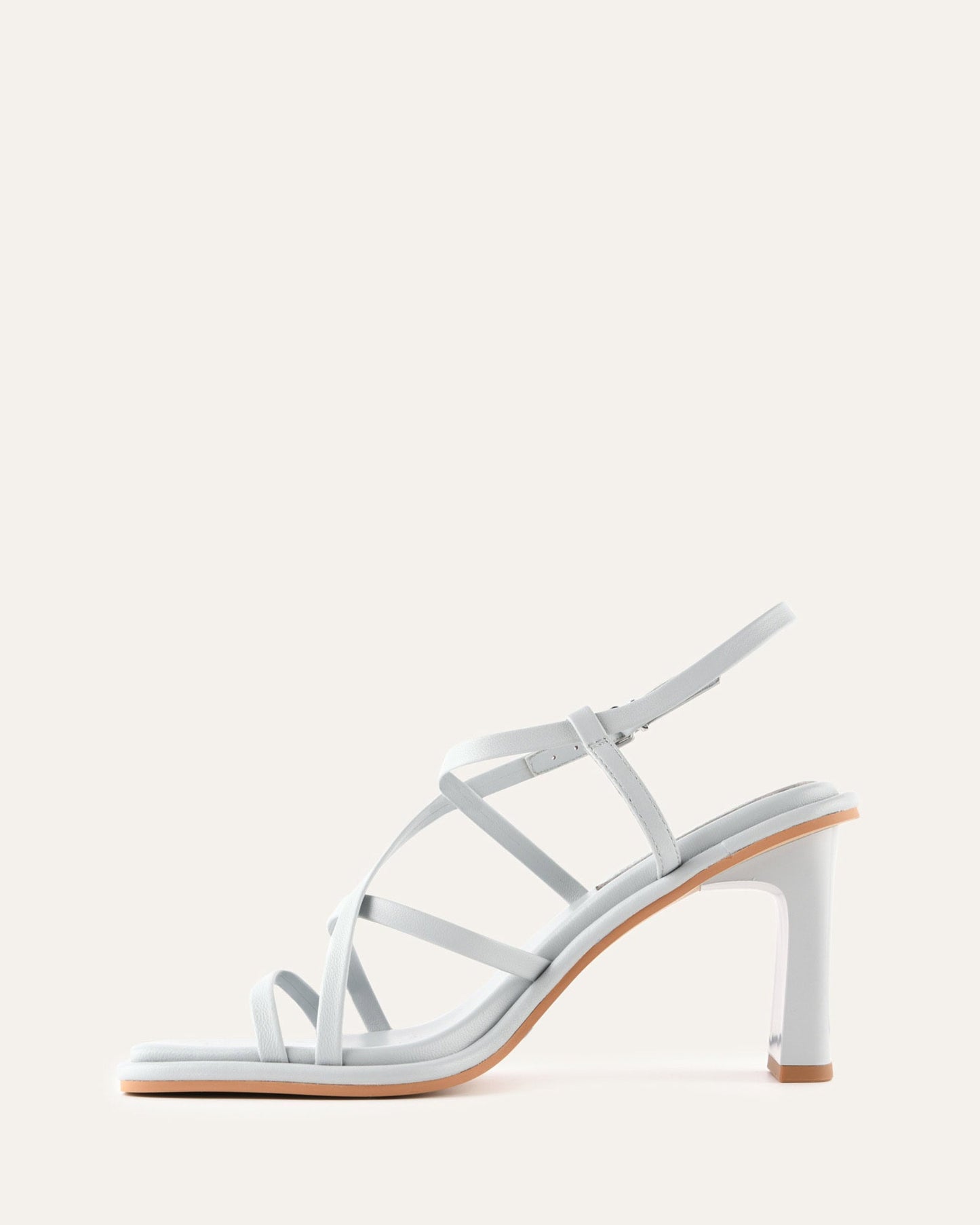 BASK HIGH HEEL SANDALS DUSK BLUE LEATHER