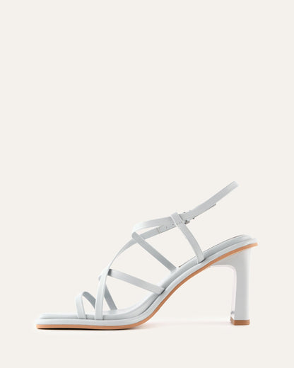 BASK HIGH HEEL SANDALS DUSK BLUE LEATHER