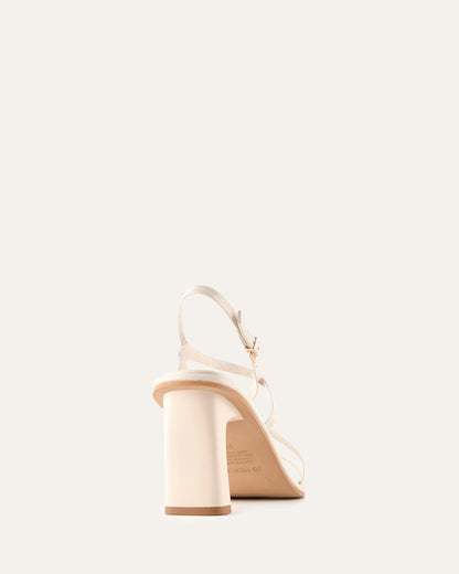 BASK HIGH HEEL SANDALS OFF WHITE LEATHER