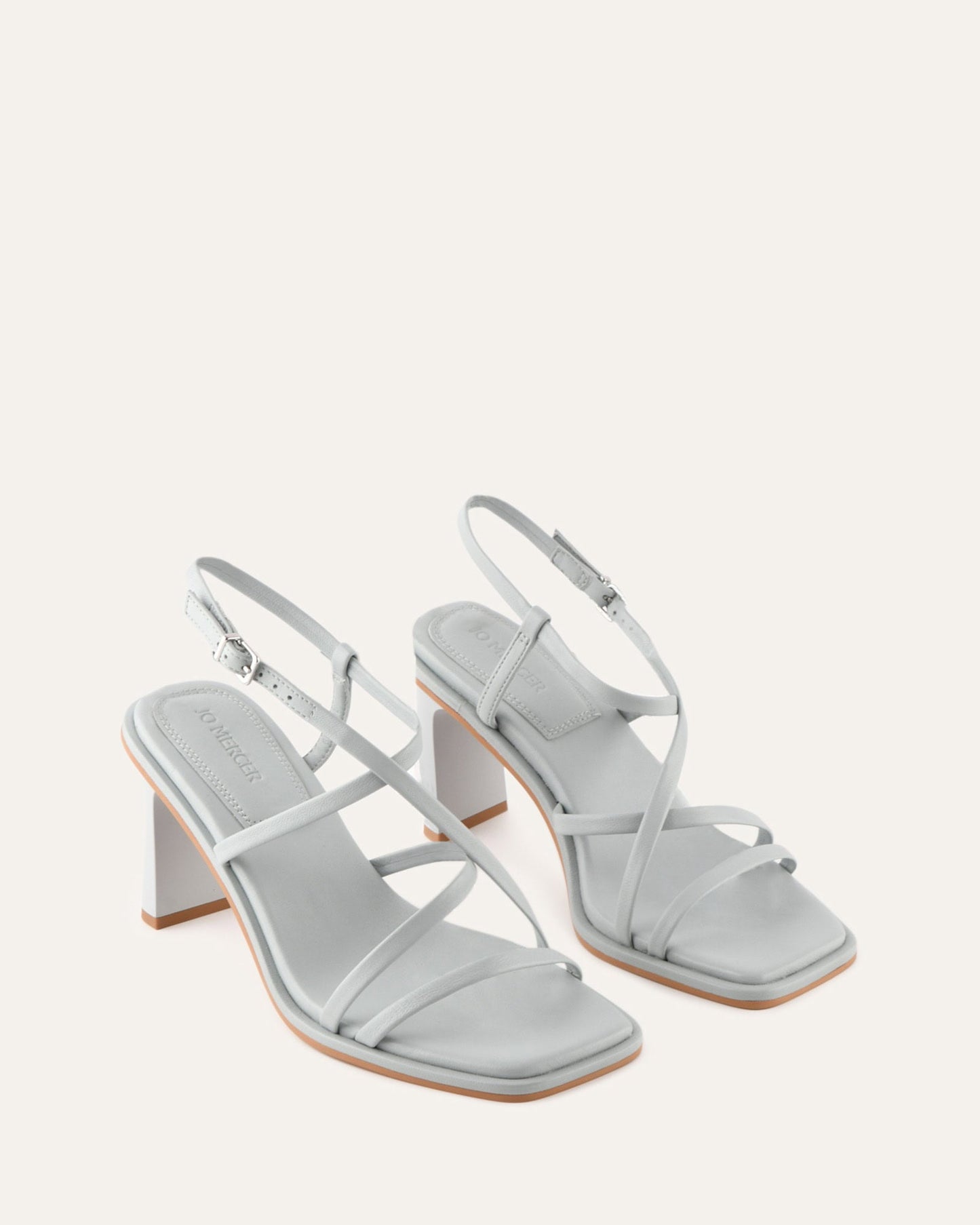 BASK HIGH HEEL SANDALS DUSK BLUE LEATHER