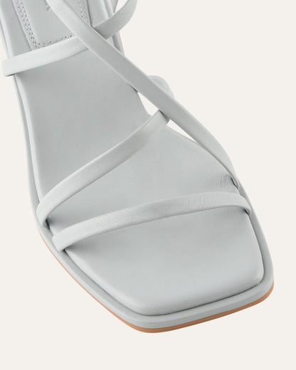 BASK HIGH HEEL SANDALS DUSK BLUE LEATHER