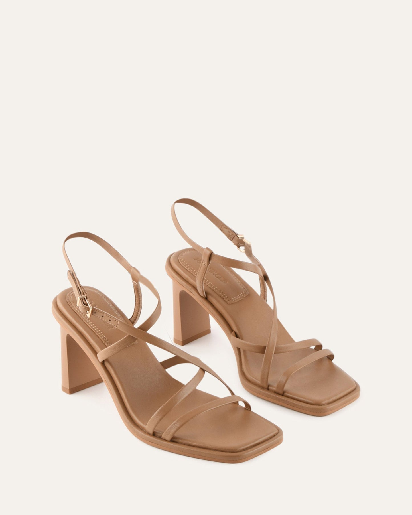 BASK HIGH HEEL SANDALS TAN LEATHER