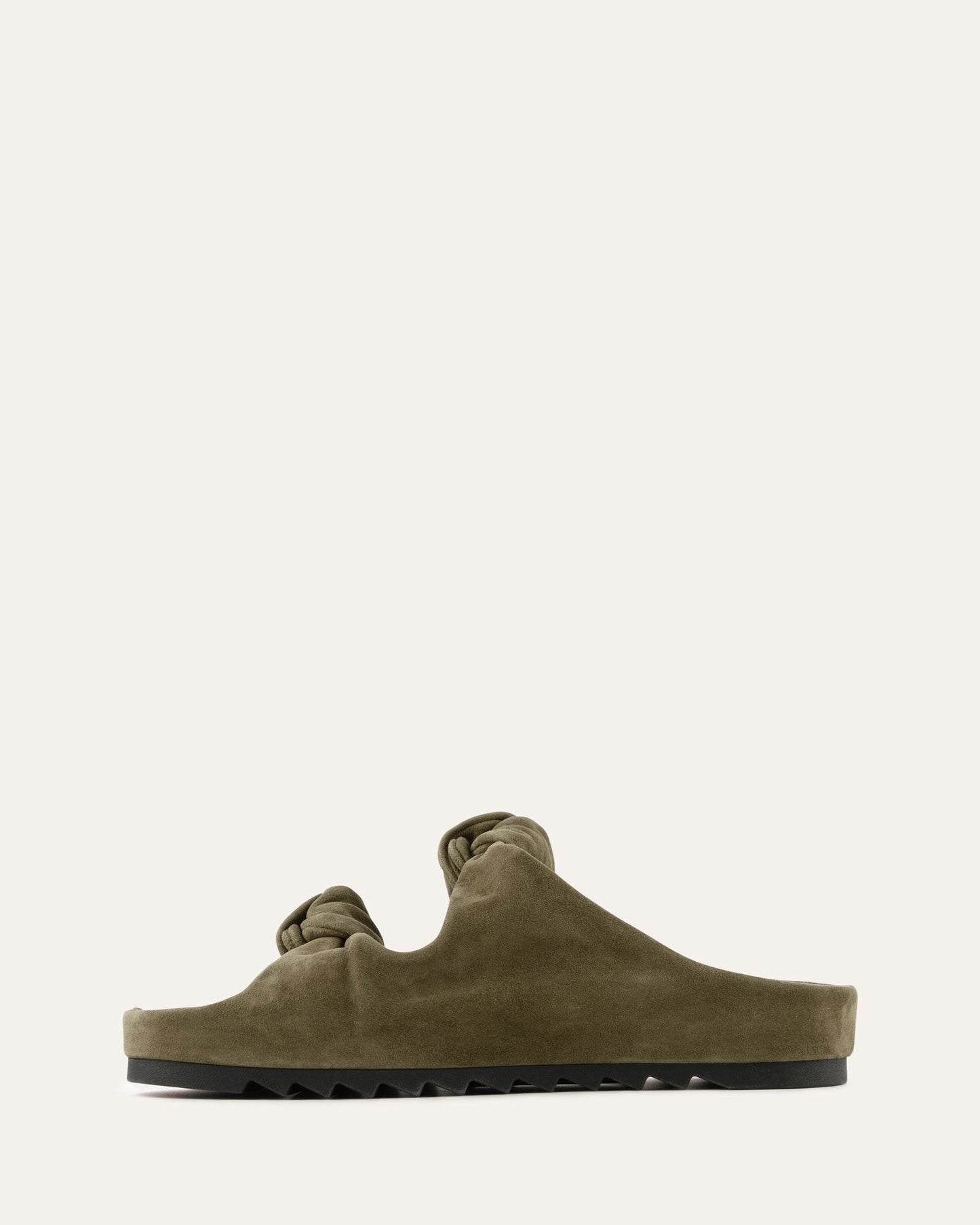 BLOSSOM FLAT SANDALS OLIVE SUEDE