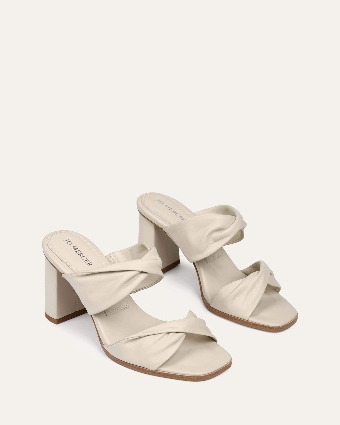 CAYLIE HIGH HEEL SANDALS BONE LEATHER