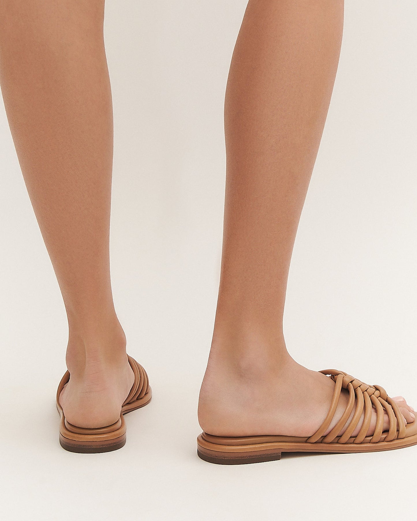 CHIA FLAT SANDALS TUSCAN TAN LEATHER