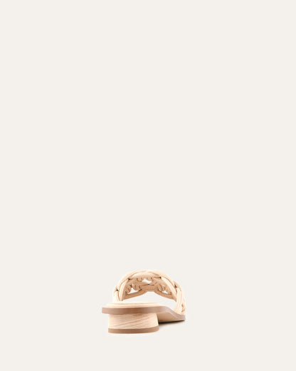 CORTA FLAT SANDALS VANILLA LEATHER