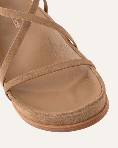 ELK FLAT SANDALS LATTE SUEDE