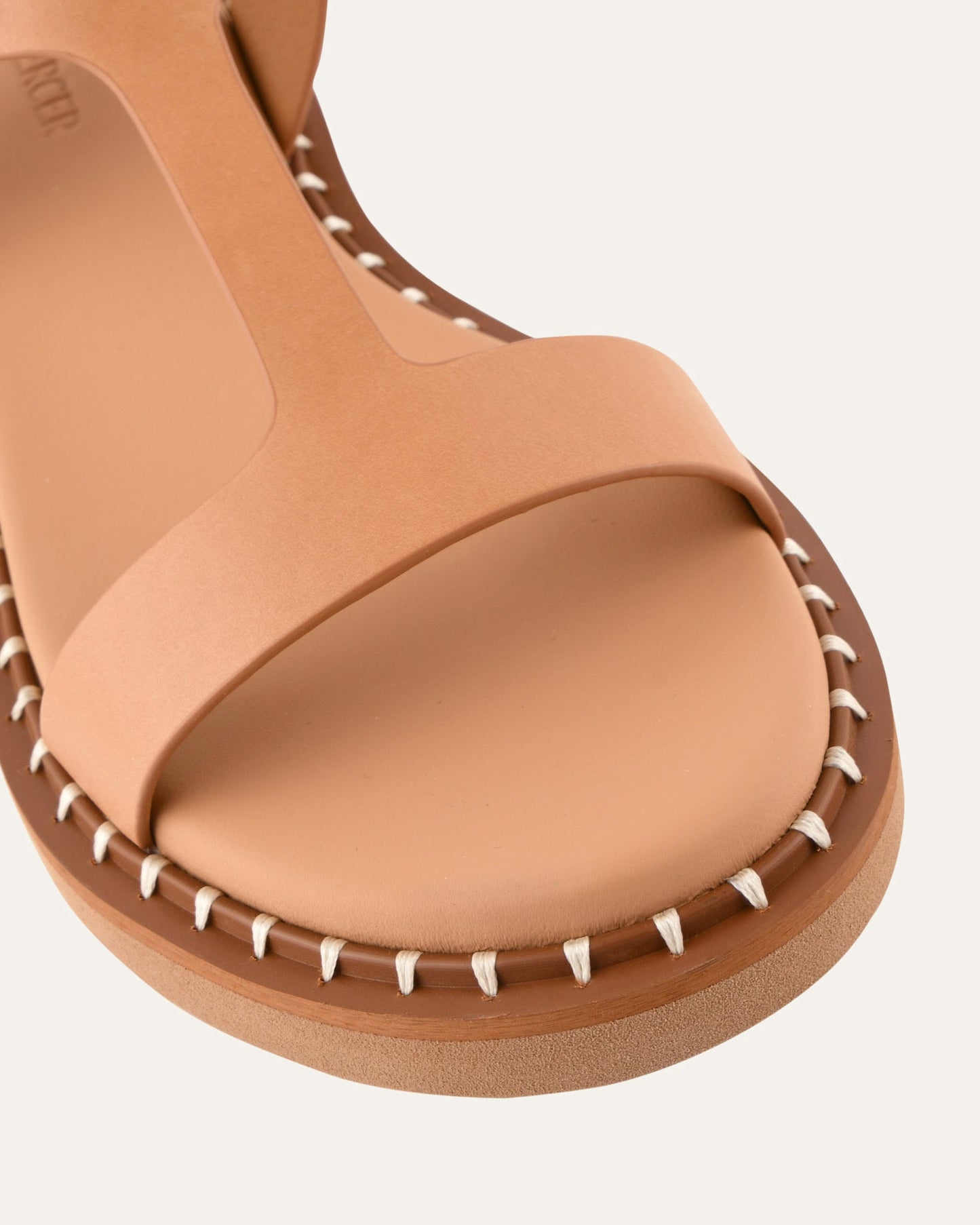 ELODIE FLAT SANDALS TAN LEATHER