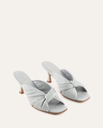 ESSENCE MID HEEL SANDALS DUSK BLUE LEATHER