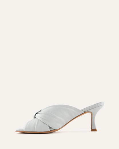 ESSENCE MID HEEL SANDALS DUSK BLUE LEATHER