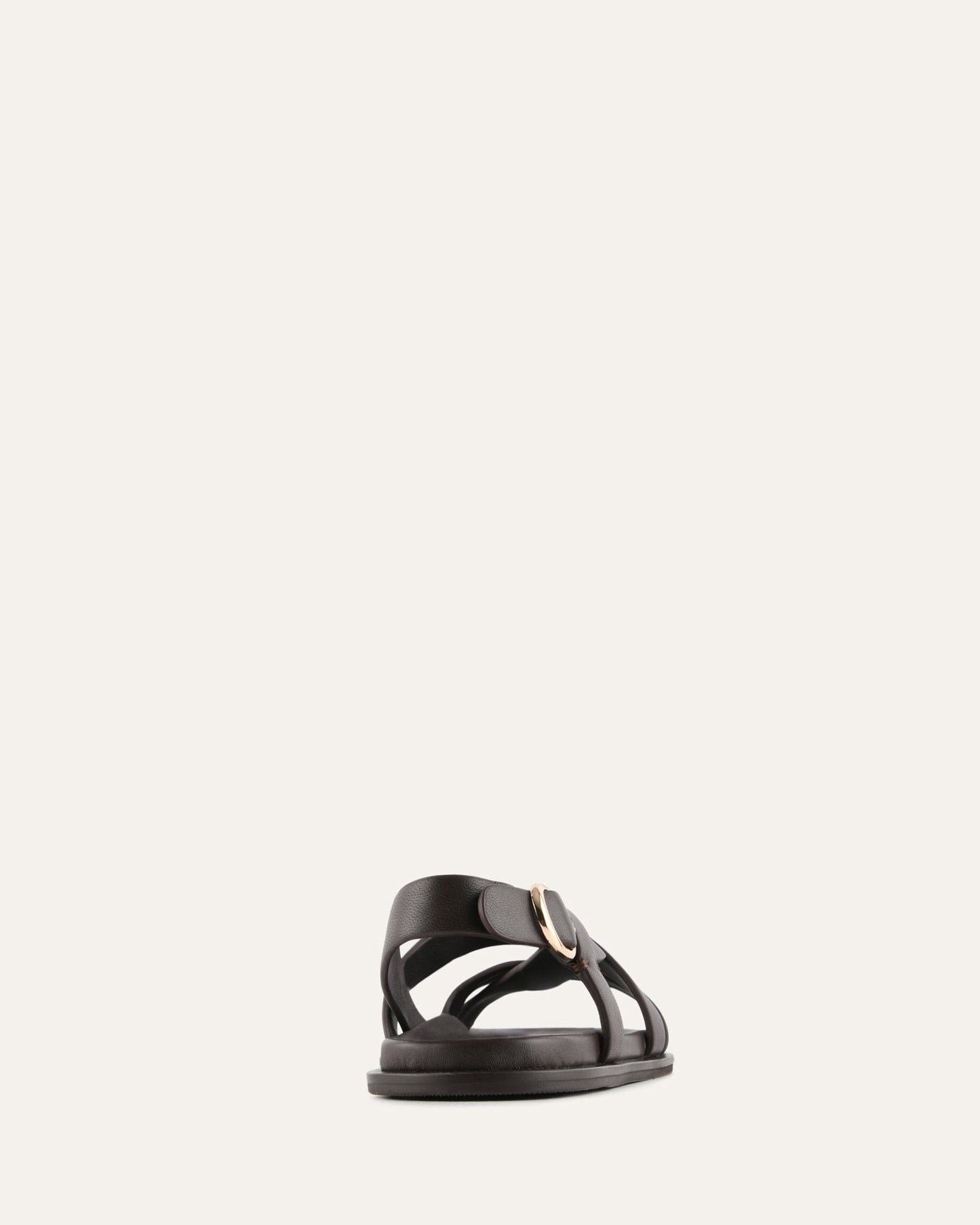FALCON FLAT SANDALS BITTER CHOC LEATHER