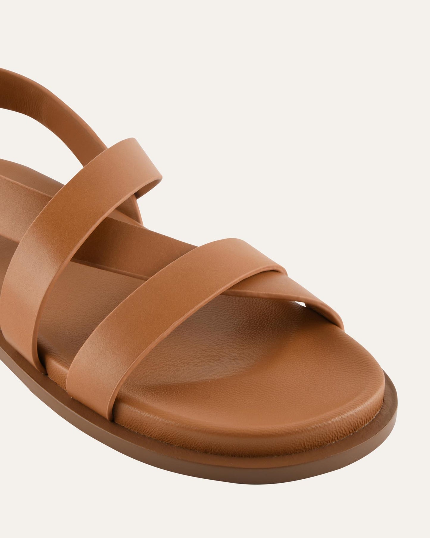 FALCON FLAT SANDALS TAN LEATHER