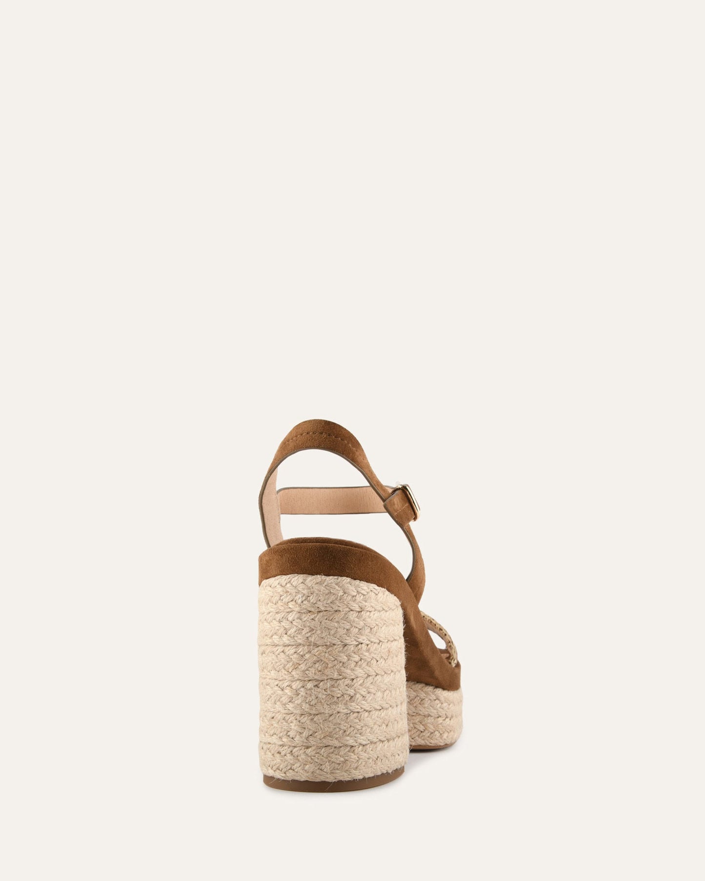 FISHER HIGH HEEL PLATFORM SANDALS BISCUIT SUEDE