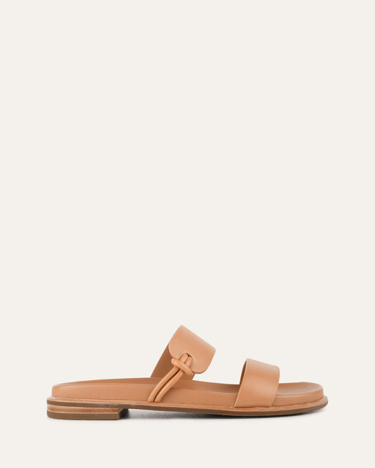 HAYES FLAT SANDALS TOFFEE LEATHER
