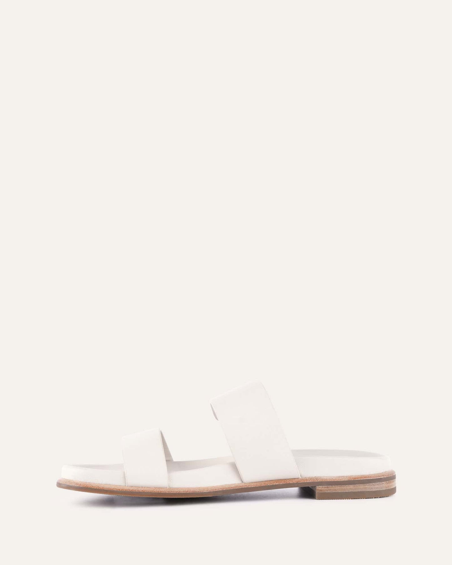 HAYES FLAT SANDALS OFF WHITE LEATHER