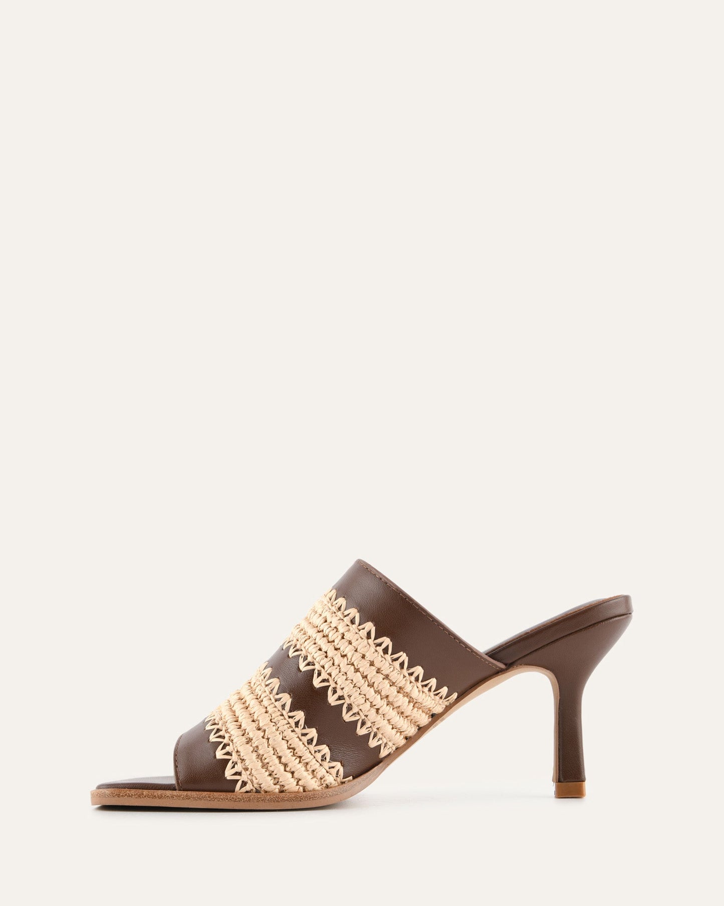 KEATING MID HEEL SANDALS PECAN LEATHER