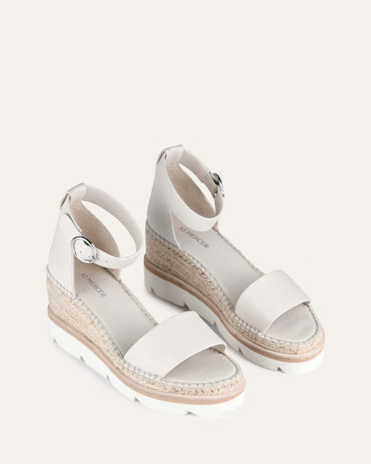 KELLY MID HEEL WEDGES BONE LEATHER