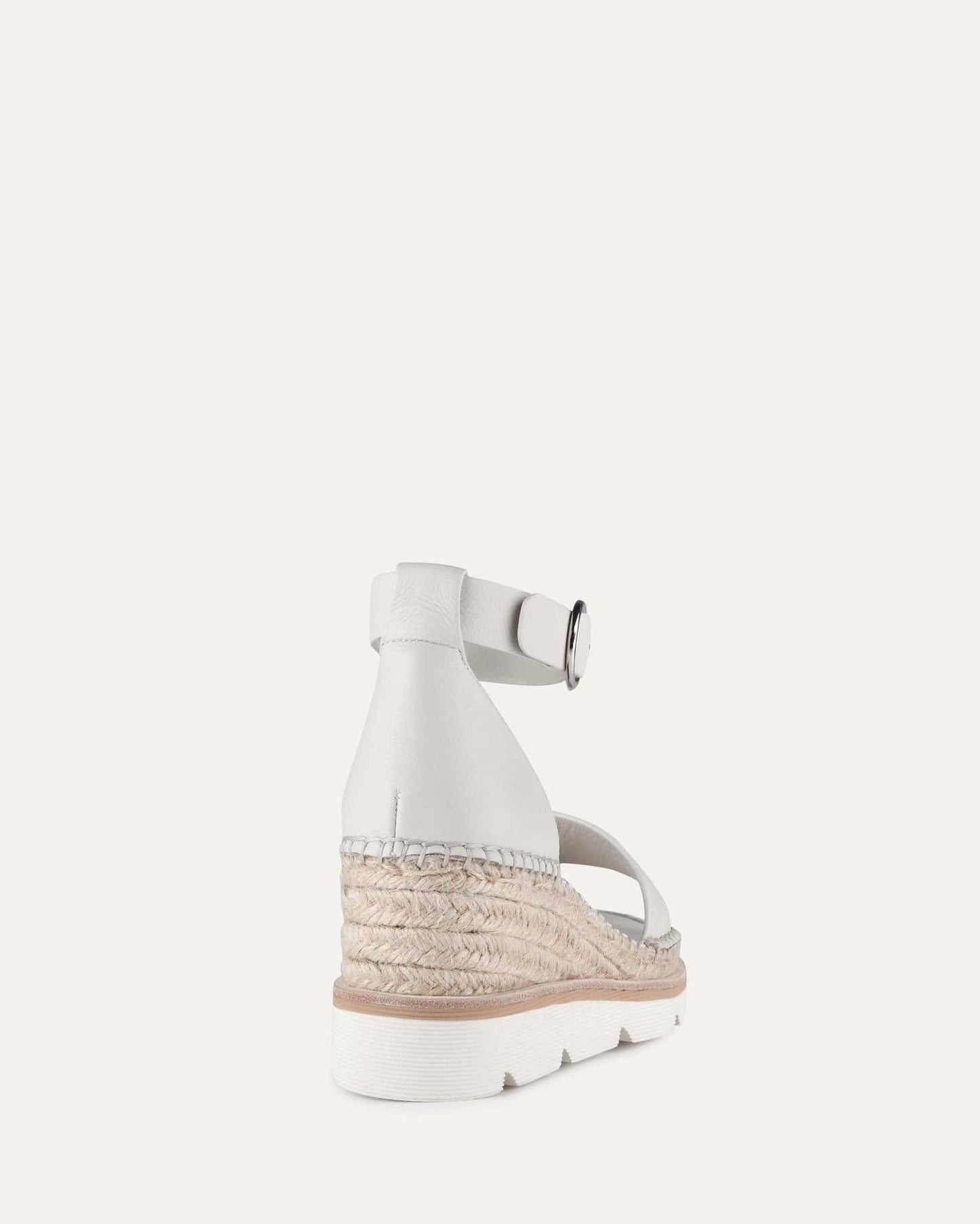 KELLY MID HEEL WEDGES BONE LEATHER