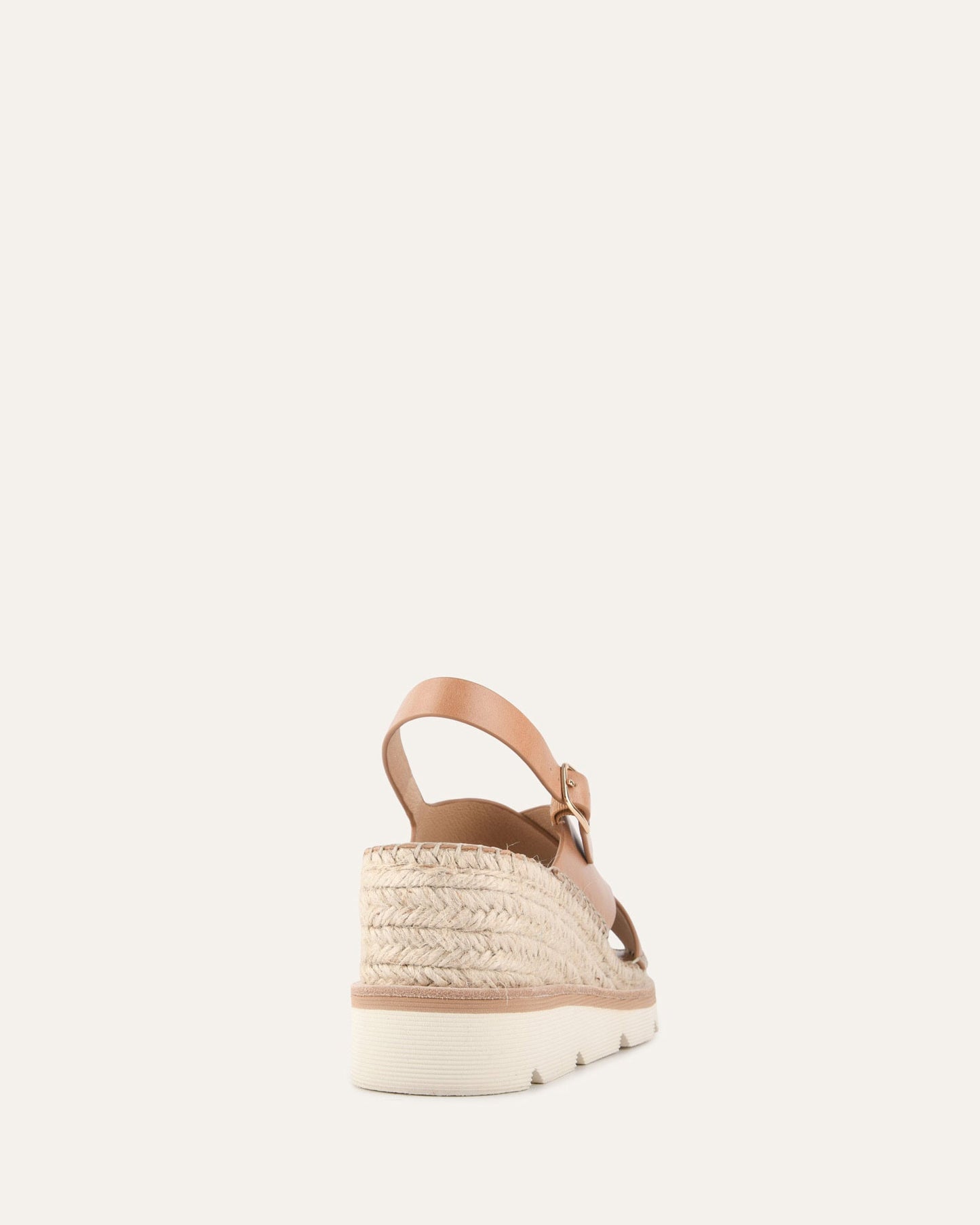 KIMBERLEY MID WEDGE SANDALS TAN LEATHER