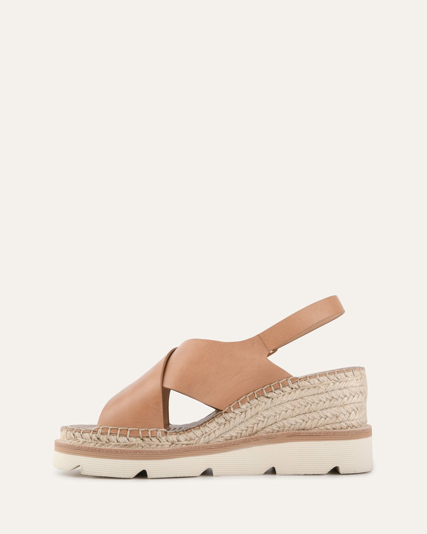 KIMBERLEY MID WEDGE SANDALS TAN LEATHER