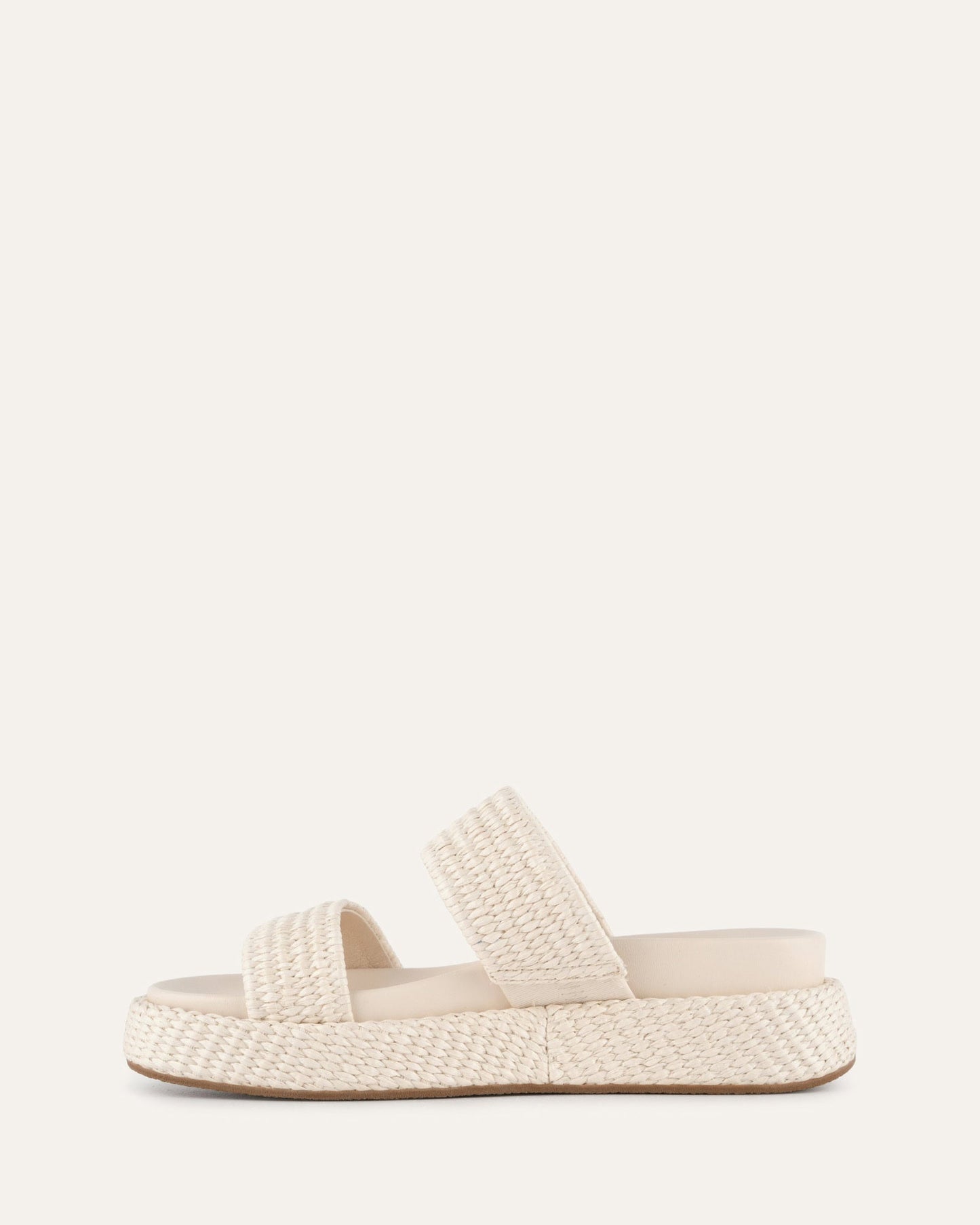 MARCO FLAT SANDALS OFF WHITE RAFFIA