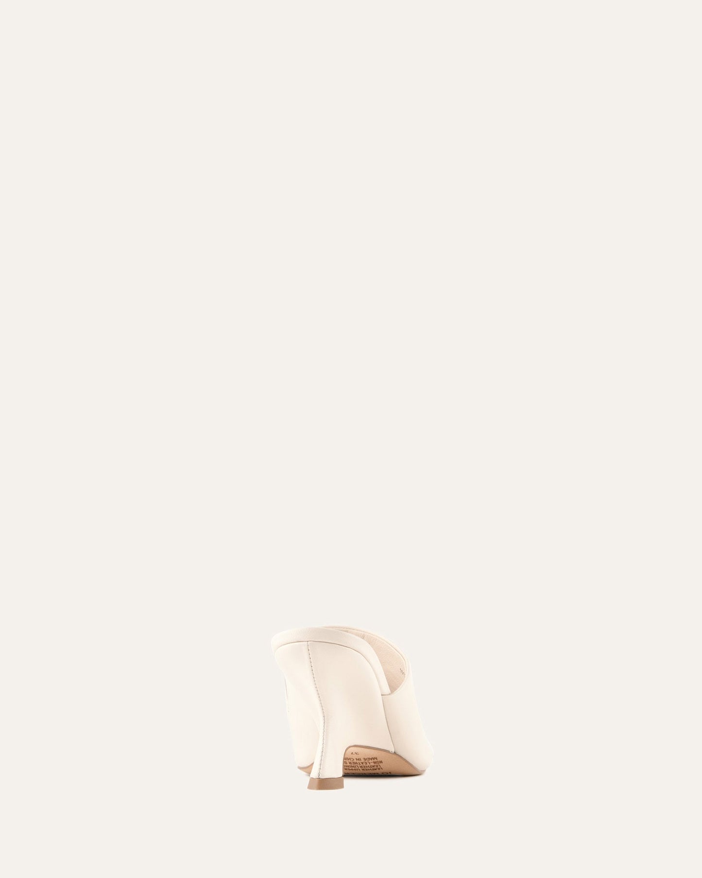 MENA MID HEEL SANDALS OFF WHITE LEATHER