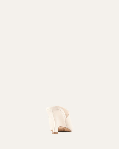 MENA MID HEEL SANDALS OFF WHITE LEATHER