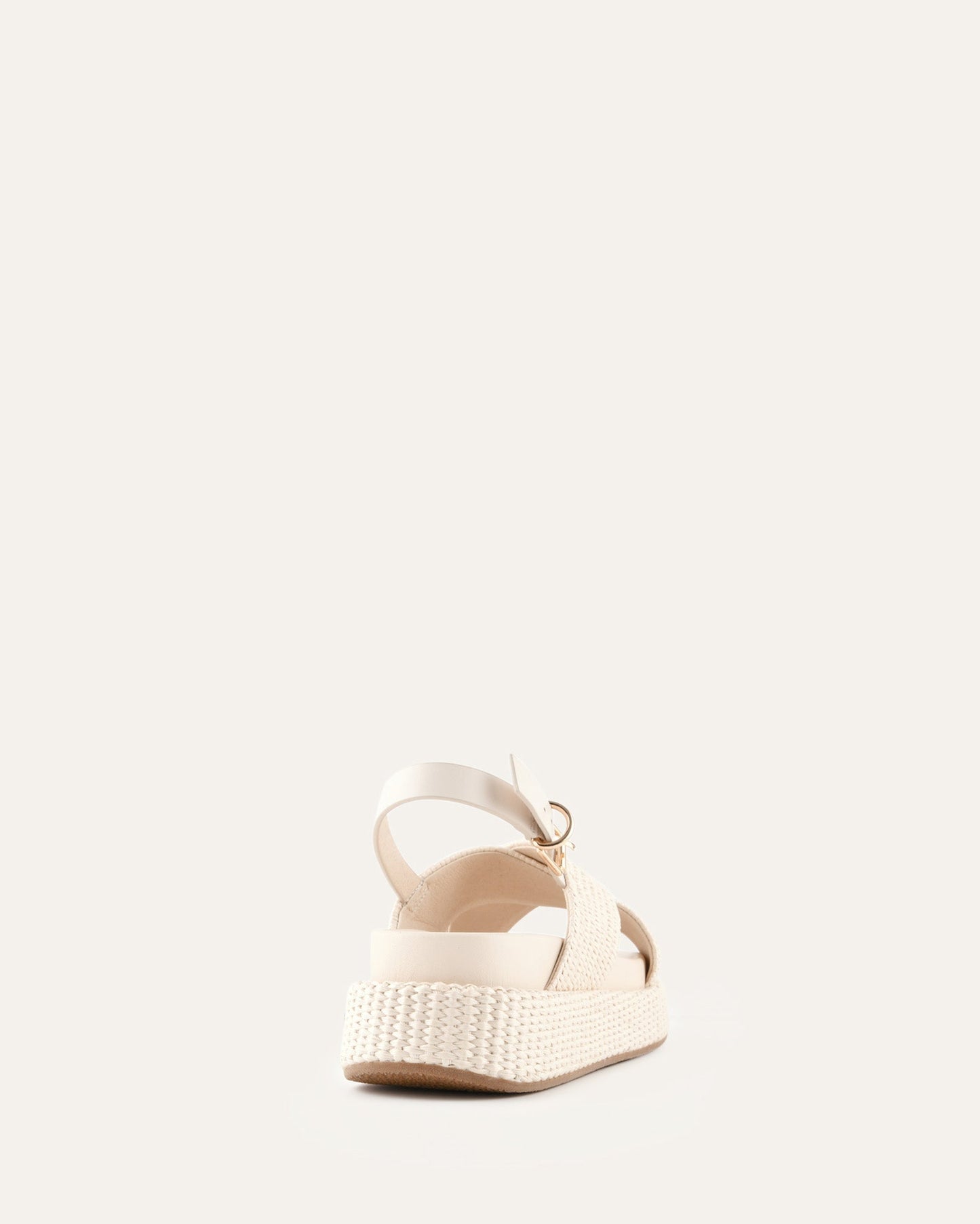 MIKEY FLAT SANDALS OFF WHITE RAFFIA