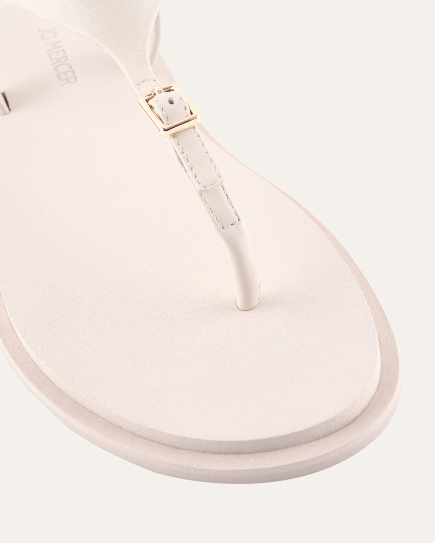 MIRO FLAT SANDALS OFF WHITE LEATHER