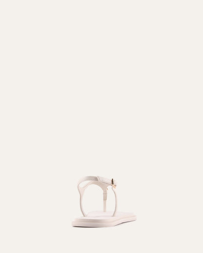 MIRO FLAT SANDALS OFF WHITE LEATHER
