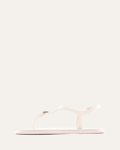 MIRO FLAT SANDALS OFF WHITE LEATHER