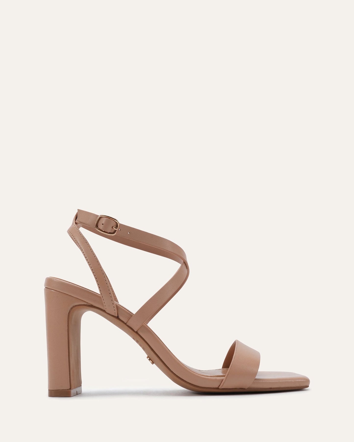 NADINE HIGH SANDALS ALMOND LEATHER