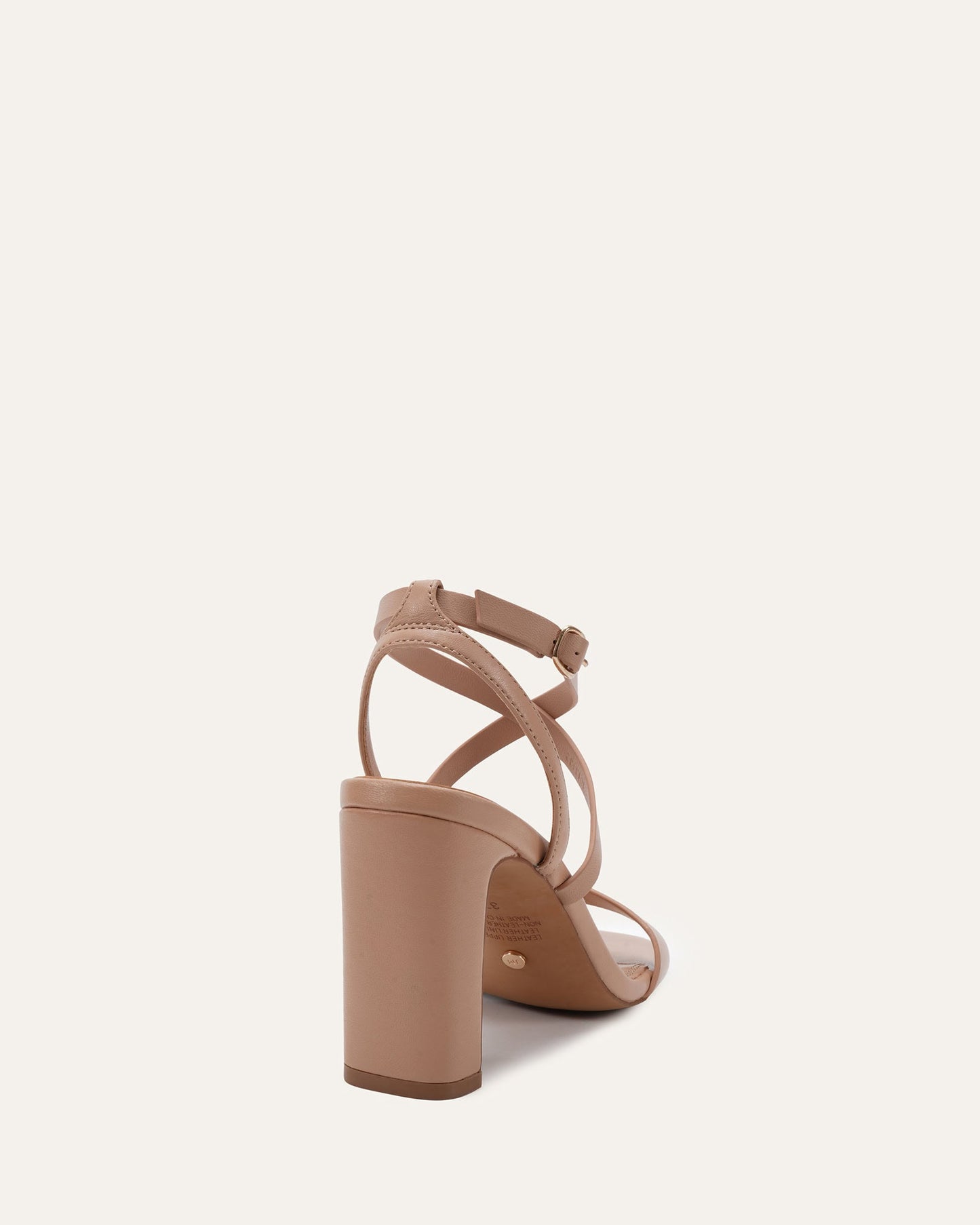 NADINE HIGH SANDALS ALMOND LEATHER