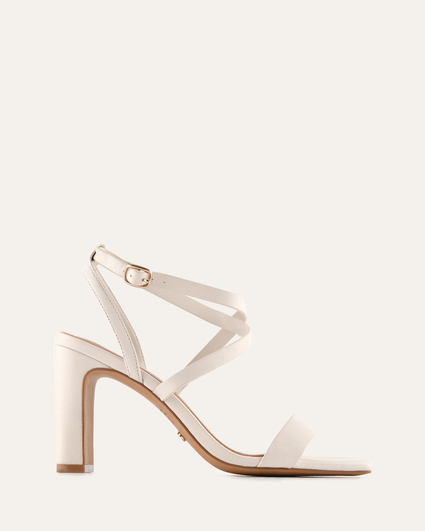 NADINE HIGH SANDALS MILK WHITE LEATHER