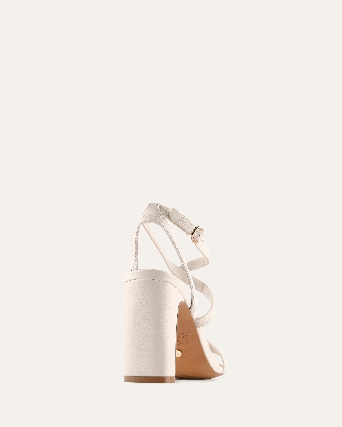 NADINE HIGH SANDALS MILK WHITE LEATHER