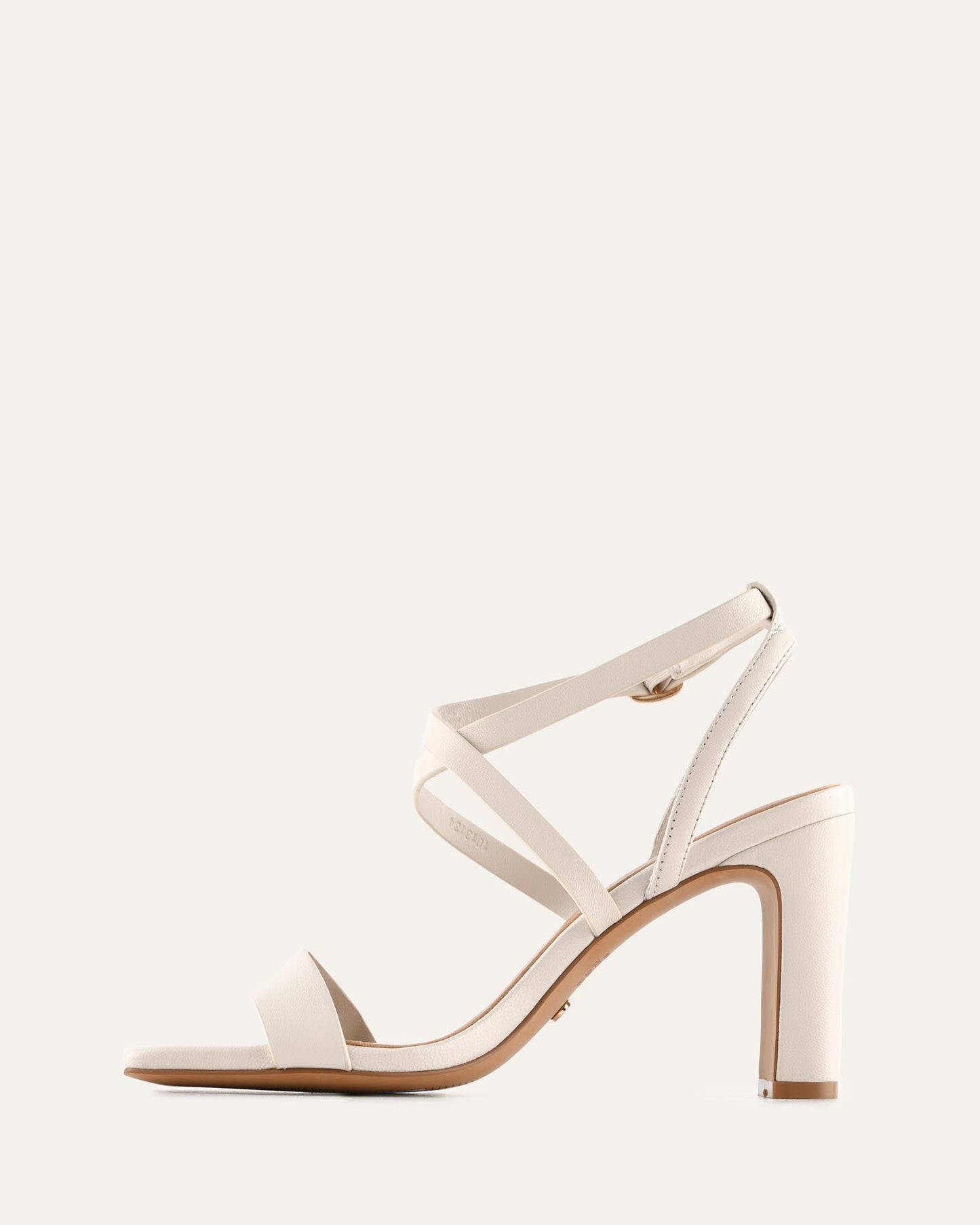 NADINE HIGH SANDALS MILK WHITE LEATHER