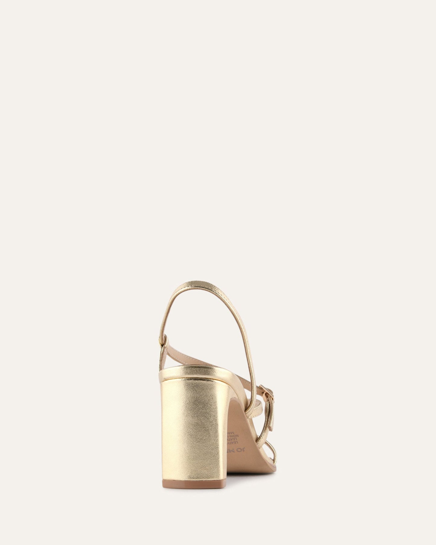NALA MID HEEL SANDALS GOLD LEATHER