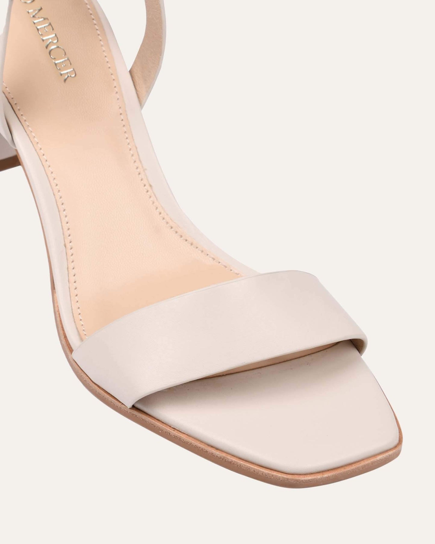 NATSU MID HEEL SANDALS BONE LEATHER