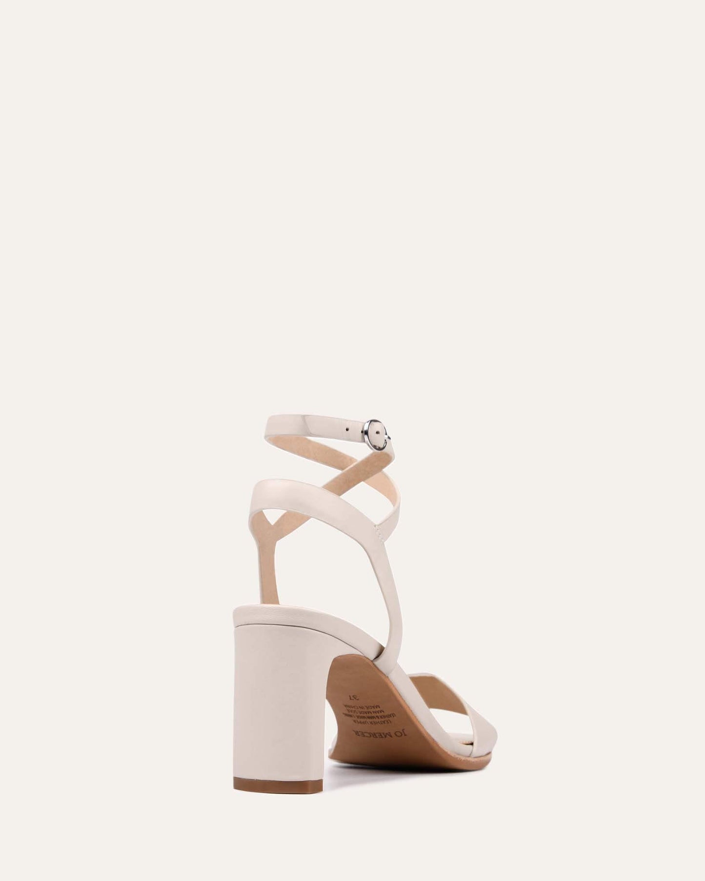 NATSU MID HEEL SANDALS BONE LEATHER
