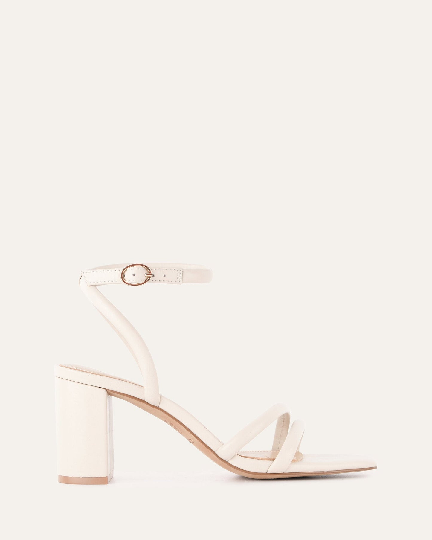 NINO HIGH HEEL SANDALS OFF WHITE LEATHER