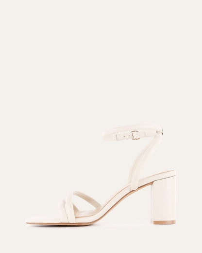 NINO HIGH HEEL SANDALS OFF WHITE LEATHER