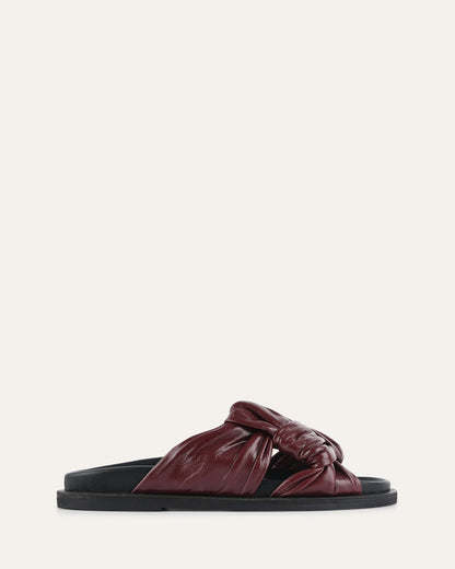 OLLIE FLAT SANDALS MULBERRY LEATHER