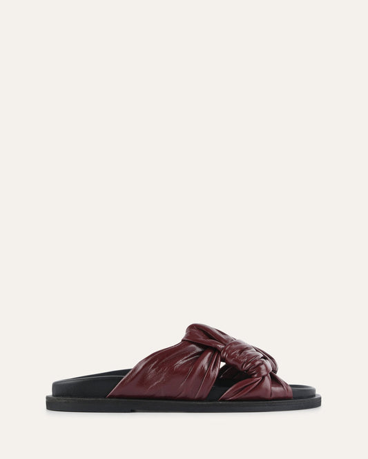 OLLIE FLAT SANDALS MULBERRY LEATHER