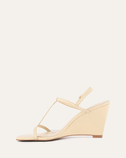 OPHELIA MID HEEL WEDGES BUTTER LEATHER